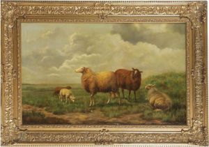Landschap Met Schapen by Arthur De Waerhert