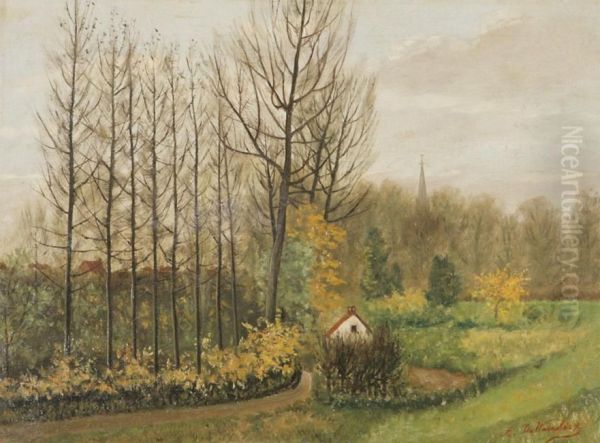 Landscape With High Trees And Bell Tower - view 1