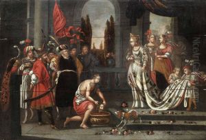 Scen Ur Drottning Tamiris Historia by Jacob Jacobsz De Wet
