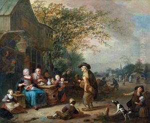 Musicante Di Fronte A Una Locanda