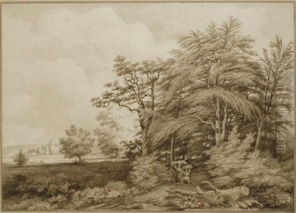 Paysage Arbore Avec Deux Femmes - view 1