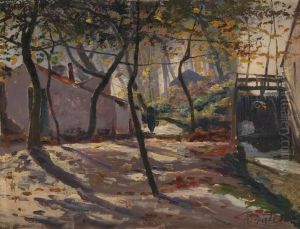 Vue Du Moulin A Eau by Prosper De Wit