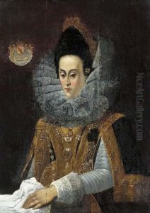 Portrait Of Herzogin Magdalena Von Bayern by Pieter De With