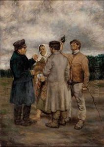 Bauern Im Gesprach by Reinhold De Witt