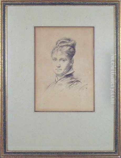 Tete De Jeune Femme. - view 1