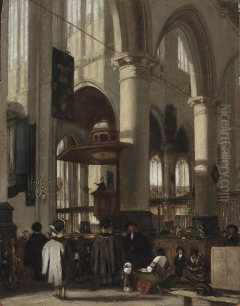 Interior Of The Oude Kerk In Delft - view 1