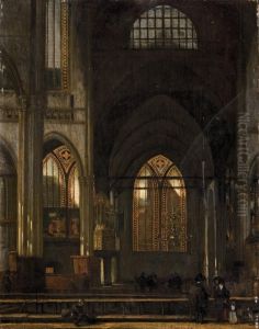 Le Transept De La Oude Kerk A Amsterdam by Emanuel de Witte