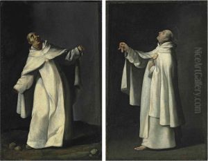 Friar Pedro De Beteta; And Friar Guillermo De Valencia by Francisco De Zurbaran