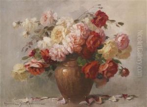 Roses In A Vase by Adrienne Hermine Deak-Henczne