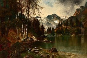 Glen Alpine From Fallen Leaf Lake, Near Lake Tahoe by Edwin Deakin