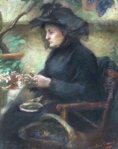 Potting Fushias by Emmeline Deane