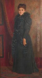 Portrait Of Miss Mabel Rimell by Edward Deanes
