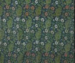 Woven With White And Pale Red Flowers by John Henry Dearle