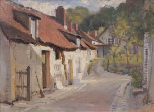 Rue De Village by Edouard Bernard Debat-Ponsan