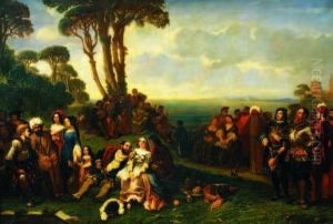 Festa Galante Nel Bosco by Francois Hippolyte Debon