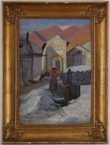 Paysage D'hiveranime Au Tessin