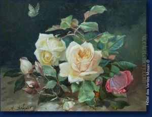 Roses Et Papillons by Alexandre Debrus