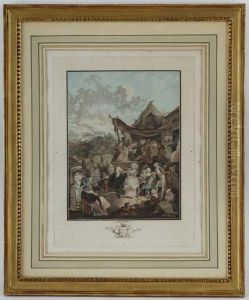 Le Menuet De La Mariee Et La Noce Au Chateau by Philibert-Louis Debucourt