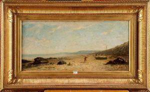 Le Retour Du Pecheur Sur La Plage by Eugene Decan