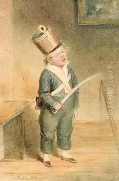 Weinender Knabe In Uniform - view 1