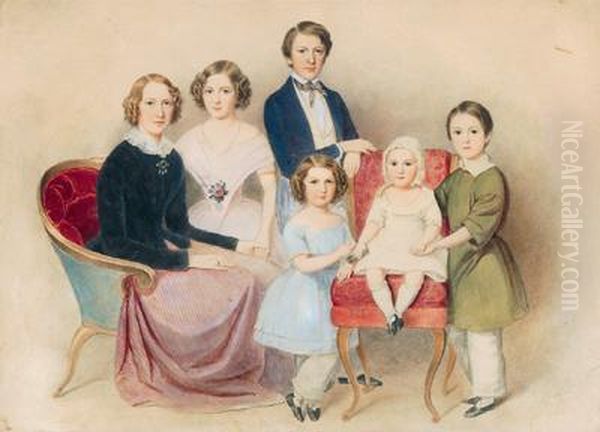 Ritratto Di Famiglia Con Molte Figure - view 1
