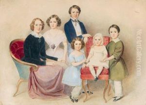 Ritratto Di Famiglia Con Molte Figure by Albert Decker