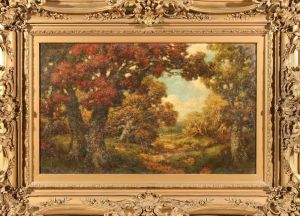 Autumn Landscape In The Forest by Robert Melvin Decker