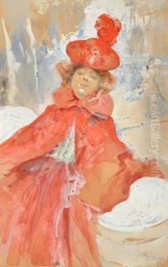 A Lady In Red by Jan Dedina