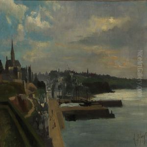 View Of A Harbour In Northern France, Morning Light