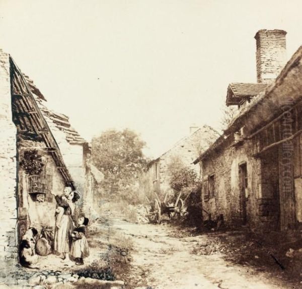 Scene De Rue D'un Village De L'oise - view 1