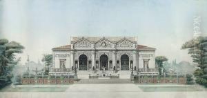 Parc Et Facade De Palais, Projet D'architecture by Alphonse Defrasse