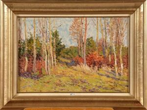 Clairiere En Automne by Henri Deglume