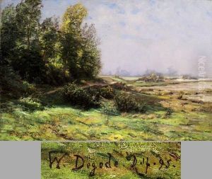 "weite Romantische Landschaft" Mit Personenstaffage by Wilhelm Degode