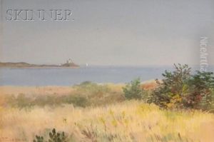 Coastal Landscape With Lighthouse by Alice Preble Dehaas