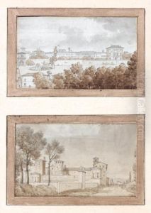 Lys Et Branche D'olivieraquarelle by Marie Louise Deharme