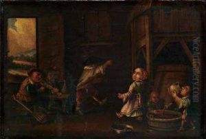 A) E B) Interno Con Nani by Bernardino Deho