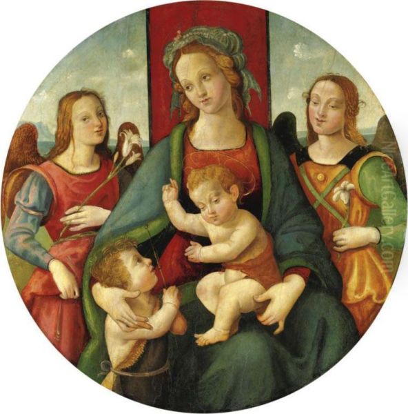 Madonna Con Bambino, San Giovannino E Angeli - view 1