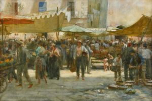 Torghandel I Neapel by Hans Deiters