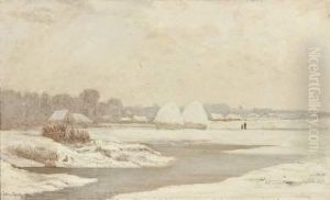Paysage Sous La Neige by Julien Adolphe Dejardin