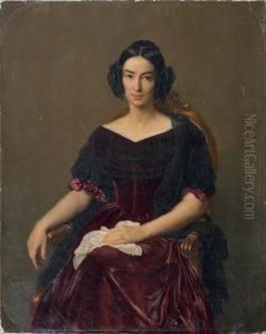Portrait De La Comtesse Caroline De Verges Nee Caroline Brochant Devillliers