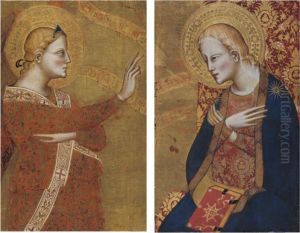 The Archangel Gabriel And The Virgin Annunciate by Giovanni del Biondo