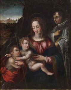 Madonna Con Bambino, San Giovannino E 
 Un Santo