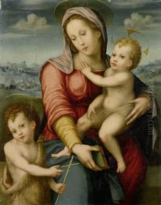 Mary With Christ And John.