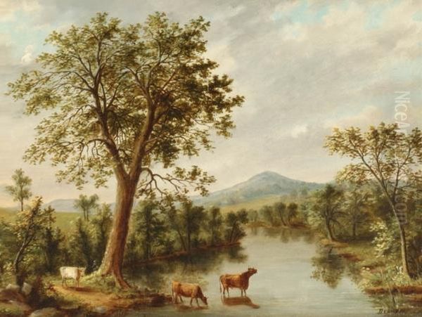 Rural Landscape With Cattle - view 1