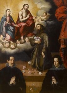 The Appearance Of The Virgin And Christ To Saint Francis Of Assisi With Two Donors