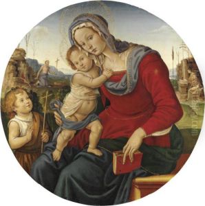 Madonna Col Bambino E San Giovannino, San Gerolamo E San Francesco by Raffaello De'Carli Del Garbo
