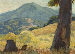 Mt. Tamalpais From Greenbrae, Marin County by Maurice Auguste Del Mue