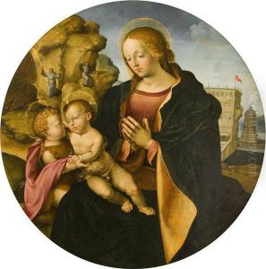 Madonna Col Bambino E San Giovannino; Stimmate Di San Francesco. by Girolamo Del Pacchia