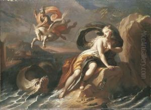 Perseus And Andromeda by Pietro Del Po