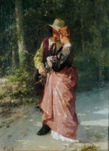 A Couple Walking On A Path by Giovanni Del Re